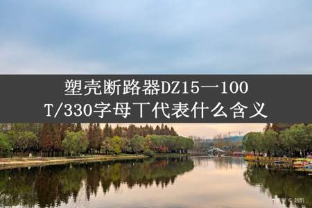 塑壳断路器DZ15一100T/330字母丅代表什么含义