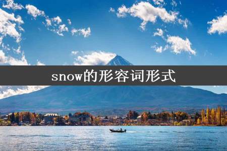 snow的形容词形式