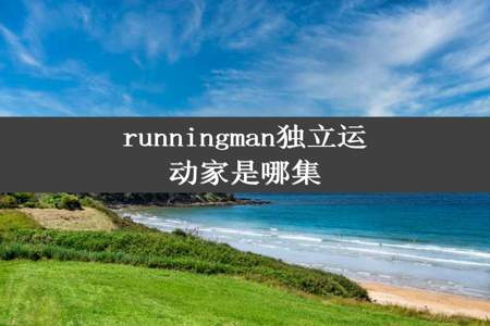 runningman独立运动家是哪集