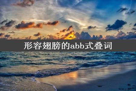 形容翅膀的abb式叠词