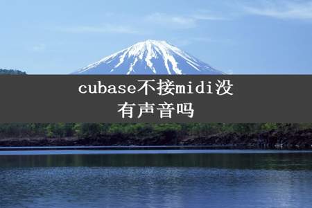 cubase不接midi没有声音吗