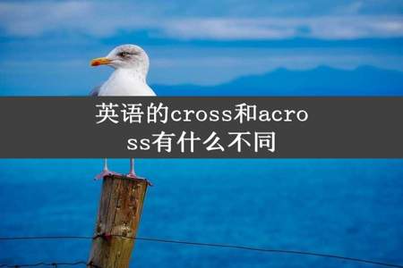 英语的cross和across有什么不同