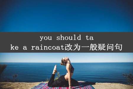 you should take a raincoat改为一般疑问句
