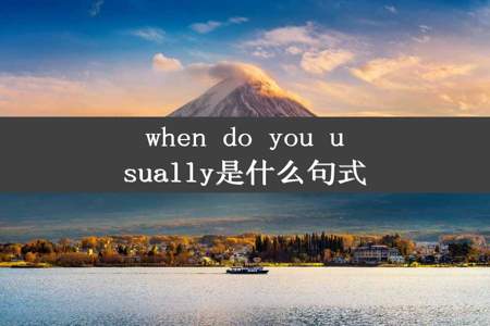 when do you usually是什么句式