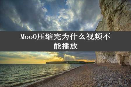 Moo0压缩完为什么视频不能播放