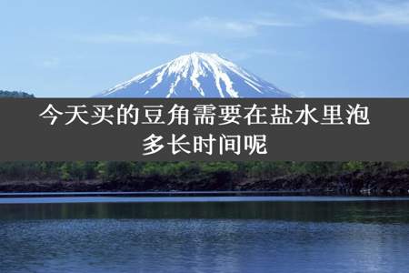 今天买的豆角需要在盐水里泡多长时间呢