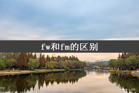 fw和fm的区别