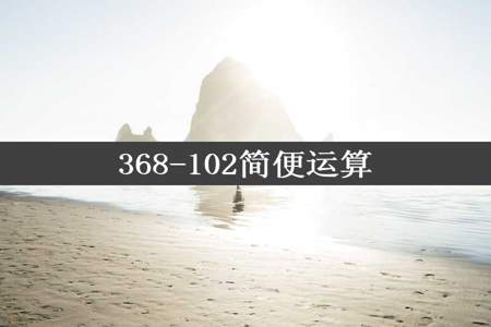 368-102简便运算