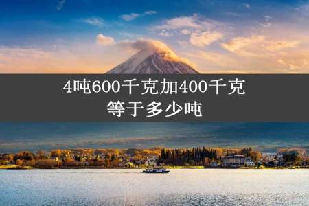 4吨600千克加400千克等于多少吨