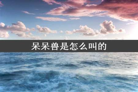 呆呆兽是怎么叫的