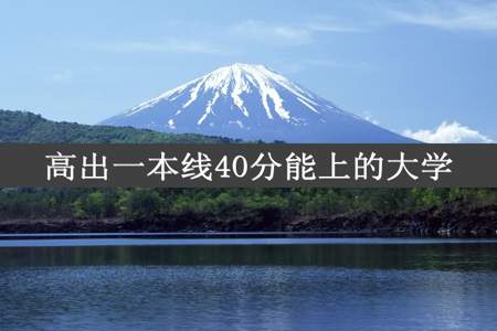 高出一本线40分能上的大学