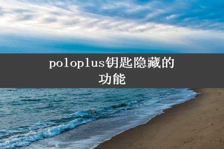 poloplus钥匙隐藏的功能