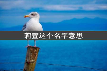 莉萱这个名字意思