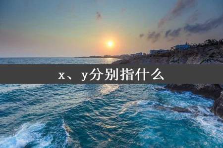 x、y分别指什么