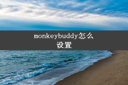 monkeybuddy怎么设置