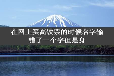 在网上买高铁票的时候名字输错了一个字但是身