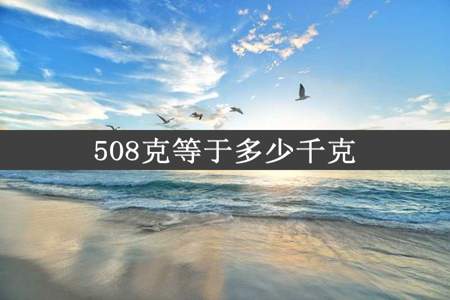 508克等于多少千克