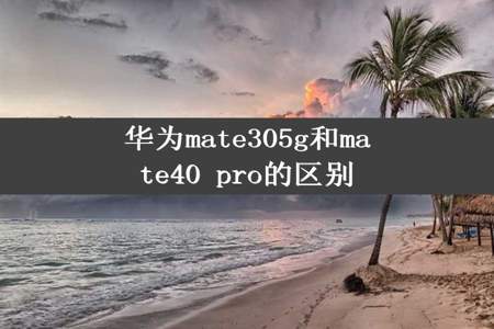 华为mate305g和mate40 pro的区别