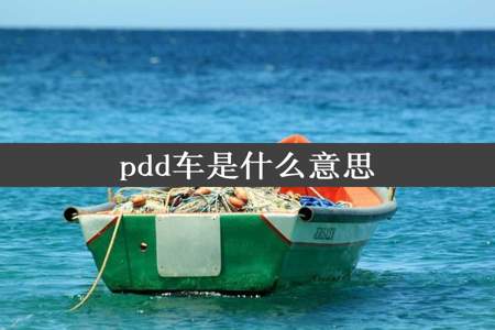 pdd车是什么意思