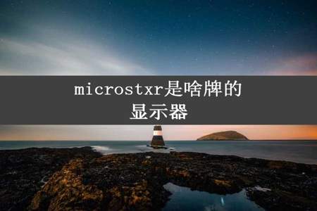 microstxr是啥牌的显示器