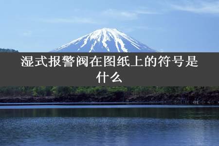 湿式报警阀在图纸上的符号是什么