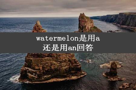 watermelon是用a还是用an回答