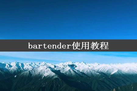 bartender使用教程