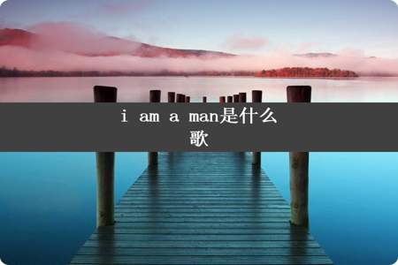 i am a man是什么歌