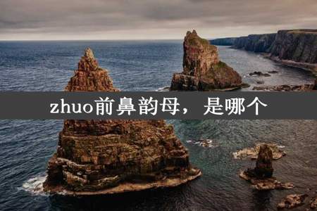 zhuo前鼻韵母，是哪个