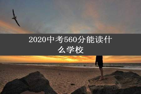 2020中考560分能读什么学校