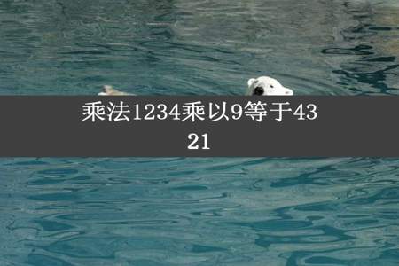 乘法1234乘以9等于4321