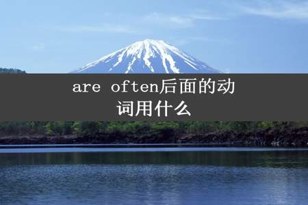 are often后面的动词用什么