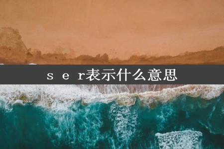 s e r表示什么意思