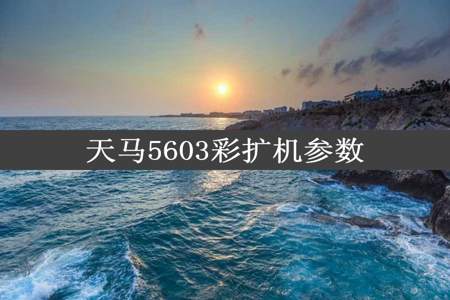 天马5603彩扩机参数