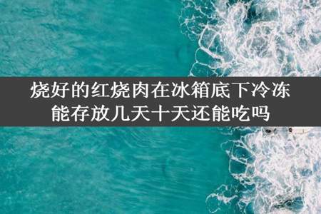 烧好的红烧肉在冰箱底下冷冻能存放几天十天还能吃吗