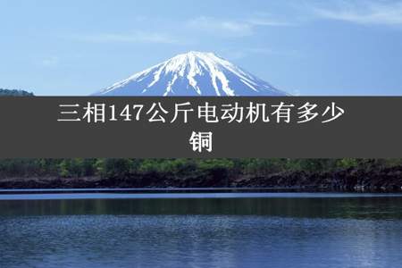 三相147公斤电动机有多少铜