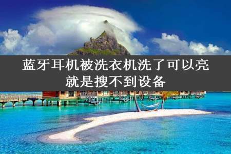 蓝牙耳机被洗衣机洗了可以亮就是搜不到设备