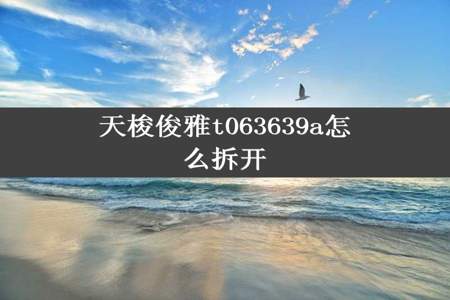 天梭俊雅t063639a怎么拆开