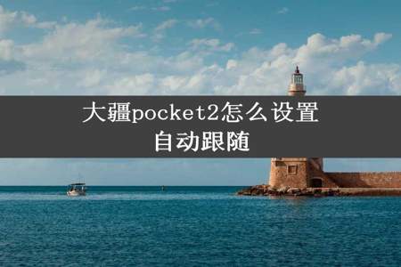 大疆pocket2怎么设置自动跟随