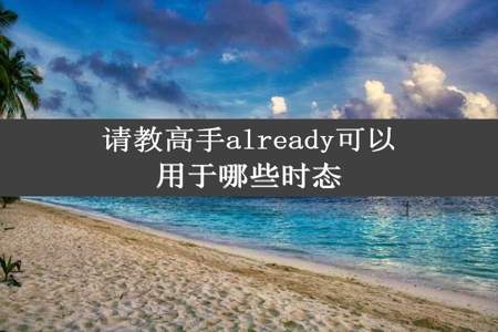 请教高手already可以用于哪些时态