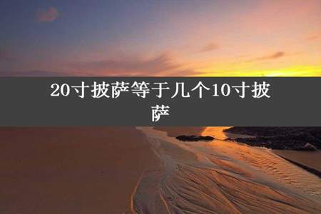 20寸披萨等于几个10寸披萨