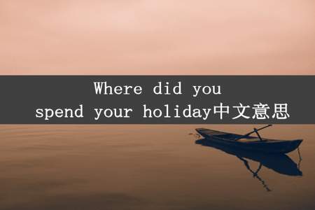 Where did you spend your holiday中文意思