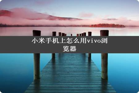 小米手机上怎么用vivo浏览器