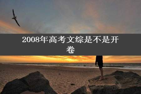 2008年高考文综是不是开卷