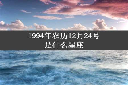 1994年农历12月24号是什么星座