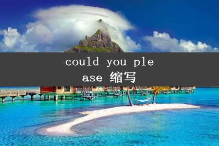 could you please 缩写