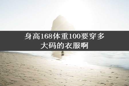 身高168体重100要穿多大码的衣服啊