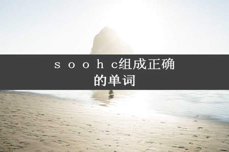 s o o h c组成正确的单词