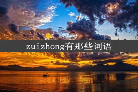 zuizhong有那些词语