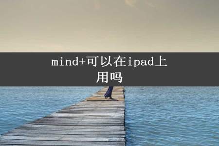 mind+可以在ipad上用吗